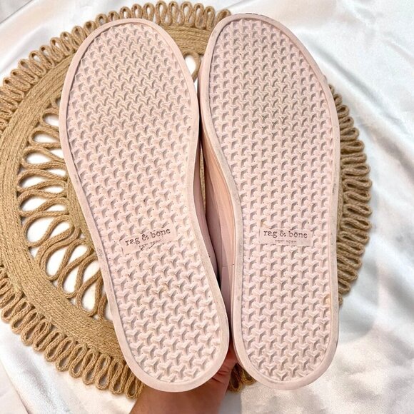 Rag & Bone RB1 Light Pink Low Leather Sneakers Unisex Size EU 37 - Picture 11 of 12